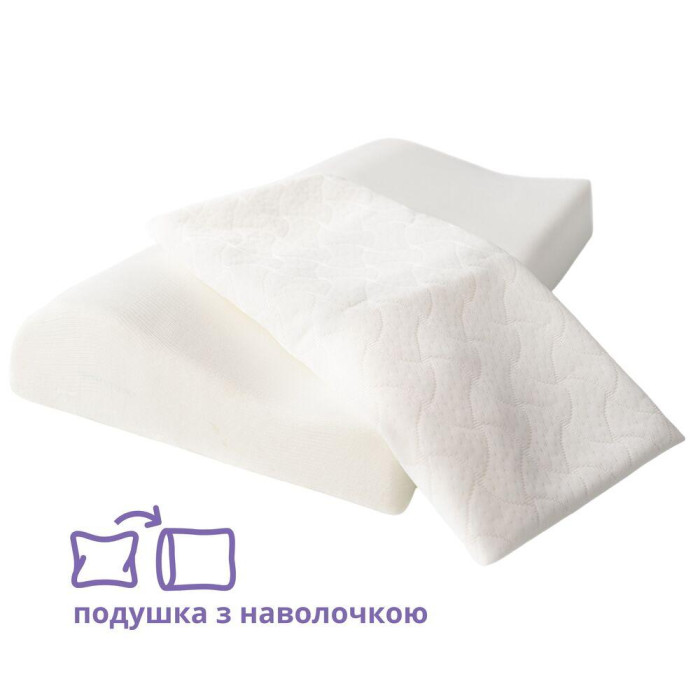 Подушка дитяча ортопедична з ефектом пам'яті MEMORY FOAM ТM PAPAELLA 47х30/8/5 см