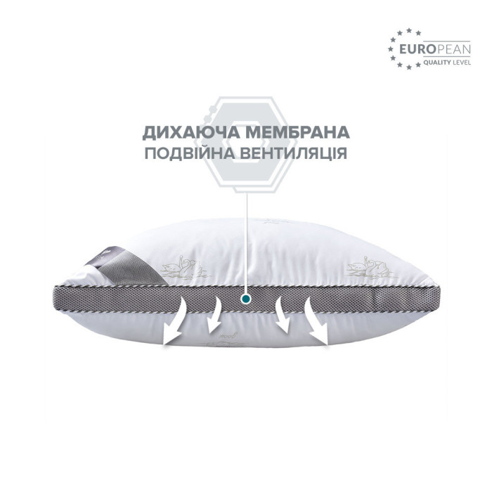 Подушка 50х70 см Classica Soft 3D трикамерна аналогом лебединого пуха 