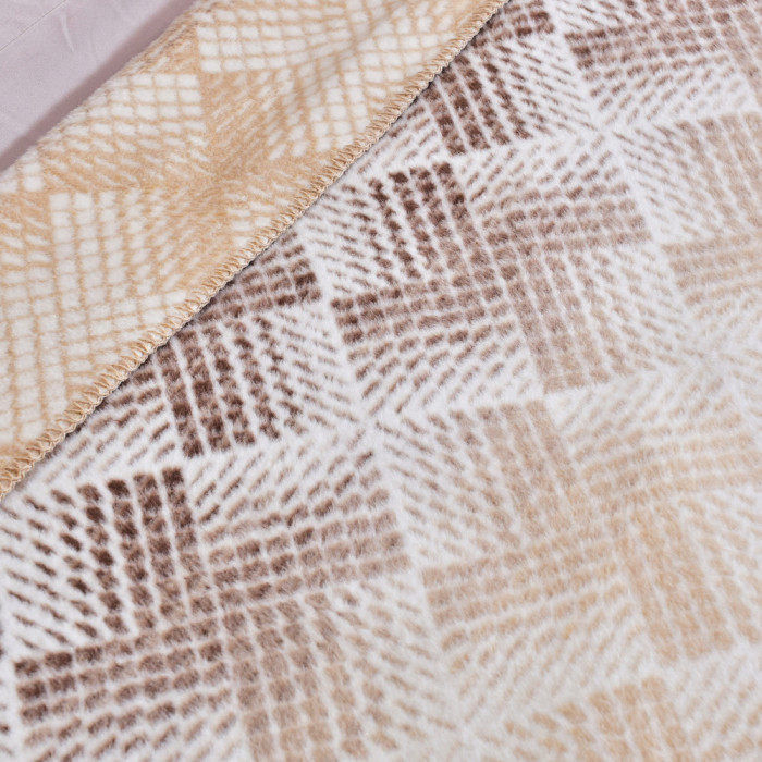 Плед покривало бавовняне Kassandra  150x220 см шахи сірий